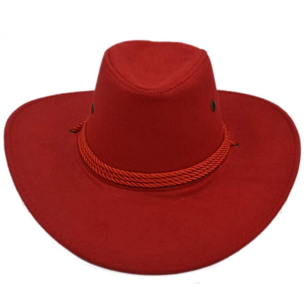 9215 Adult Western Suede Hat Cowboy Outdoorsman Hat Travelling Summer Cap